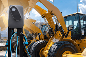 electric front loader charging