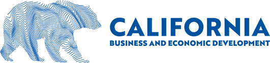 GO-Biz Logo Zebra Striped Bear next words California Business and Economic Development